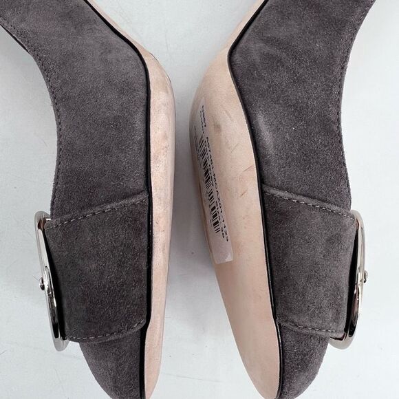 Sergio Rossi Womens Pumps Slip On Suede High‎ Heels Dark Gray Size 36 Size 6 - Picture 14 of 14